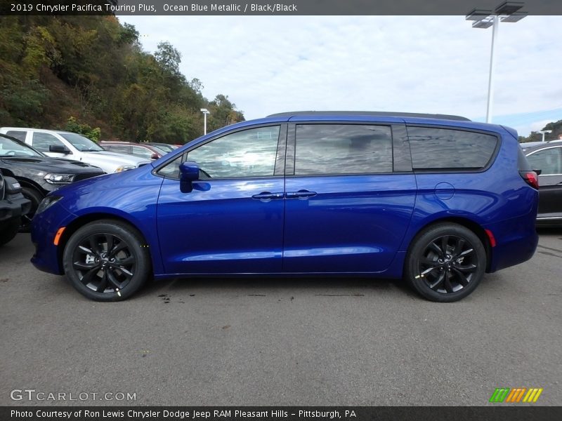 Ocean Blue Metallic / Black/Black 2019 Chrysler Pacifica Touring Plus