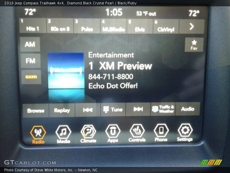 Diamond Black Crystal Pearl / Black/Ruby 2019 Jeep Compass Trailhawk 4x4