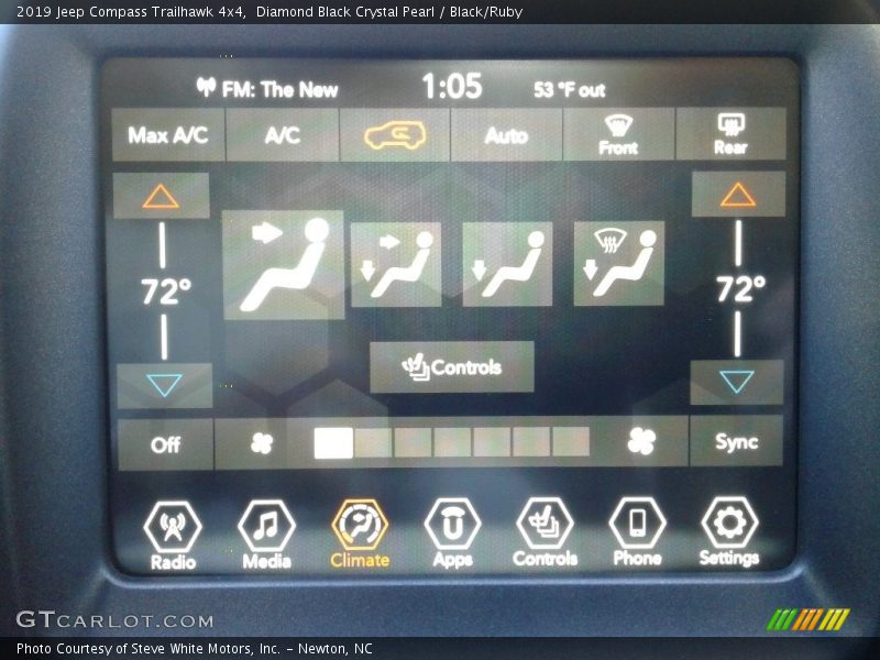 Diamond Black Crystal Pearl / Black/Ruby 2019 Jeep Compass Trailhawk 4x4