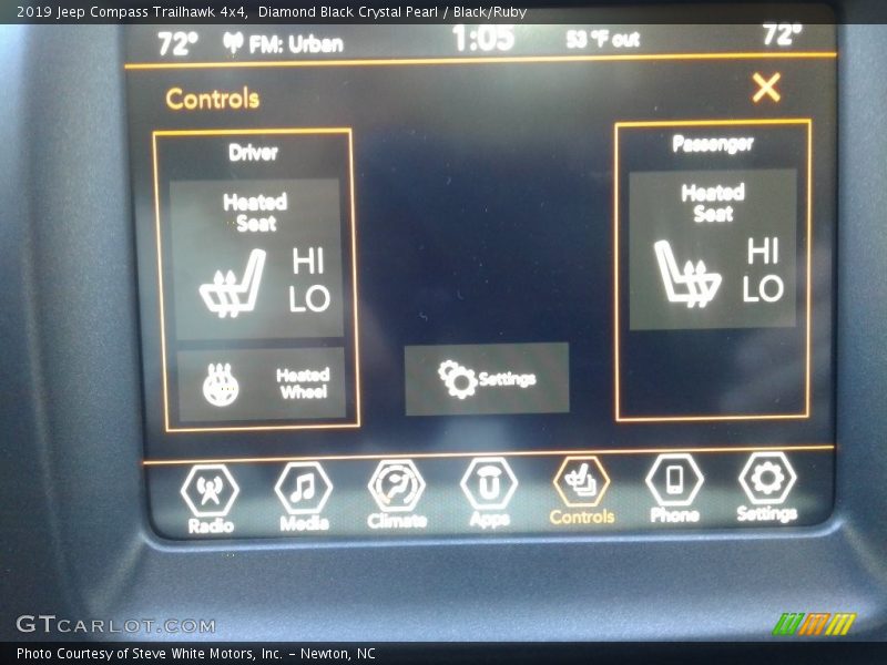 Diamond Black Crystal Pearl / Black/Ruby 2019 Jeep Compass Trailhawk 4x4