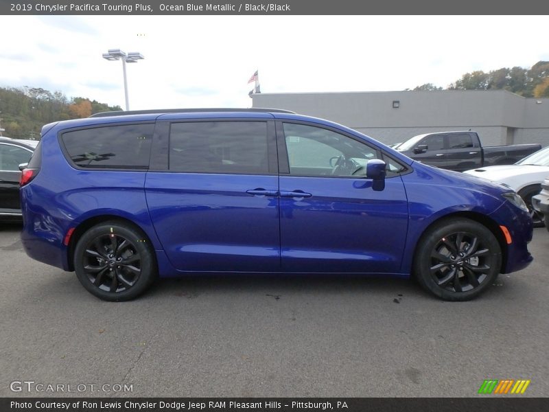 Ocean Blue Metallic / Black/Black 2019 Chrysler Pacifica Touring Plus