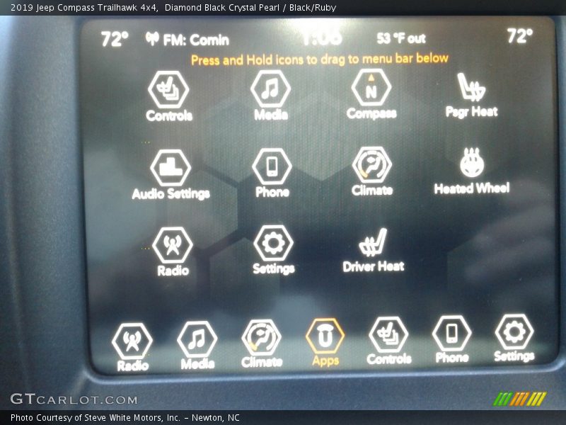 Diamond Black Crystal Pearl / Black/Ruby 2019 Jeep Compass Trailhawk 4x4