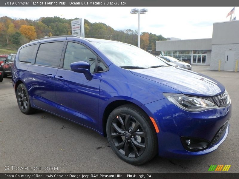 Ocean Blue Metallic / Black/Black 2019 Chrysler Pacifica Touring Plus