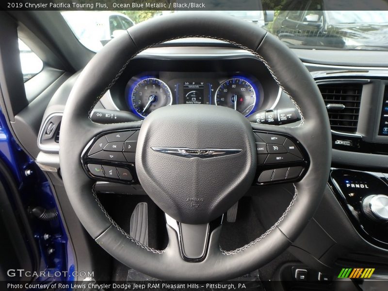 Ocean Blue Metallic / Black/Black 2019 Chrysler Pacifica Touring Plus