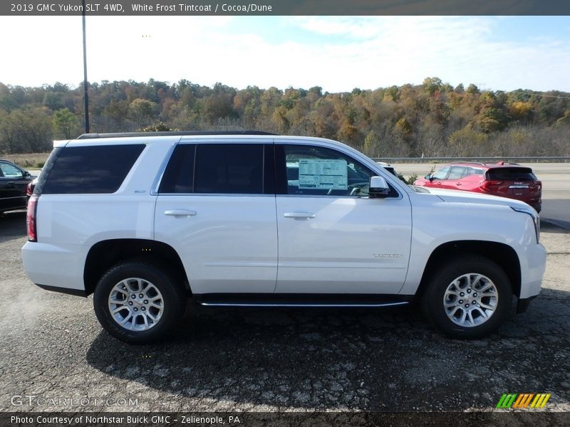 White Frost Tintcoat / Cocoa/Dune 2019 GMC Yukon SLT 4WD