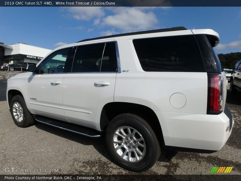 White Frost Tintcoat / Cocoa/Dune 2019 GMC Yukon SLT 4WD