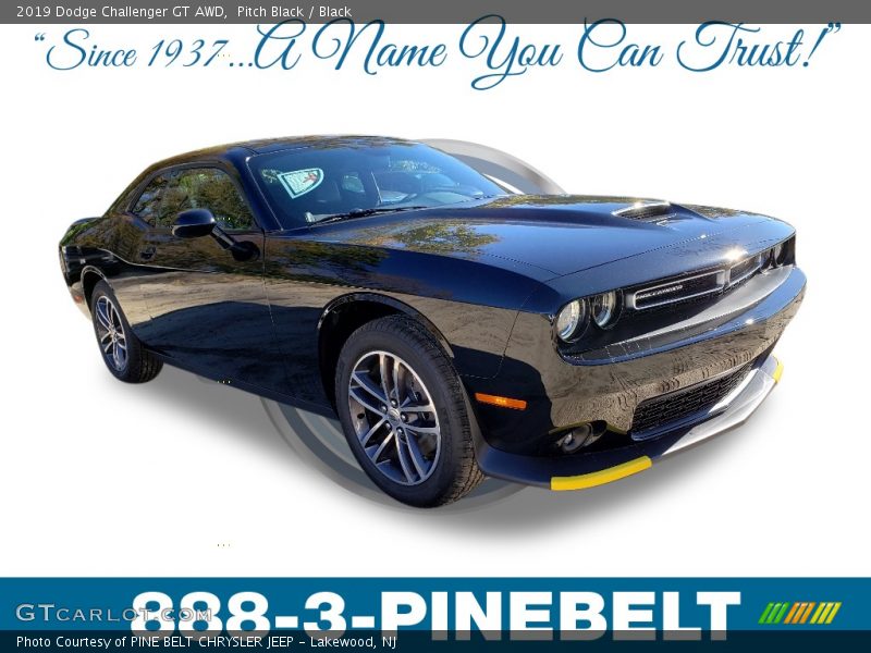 Pitch Black / Black 2019 Dodge Challenger GT AWD