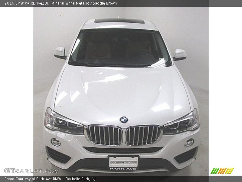 Mineral White Metallic / Saddle Brown 2016 BMW X4 xDrive28i