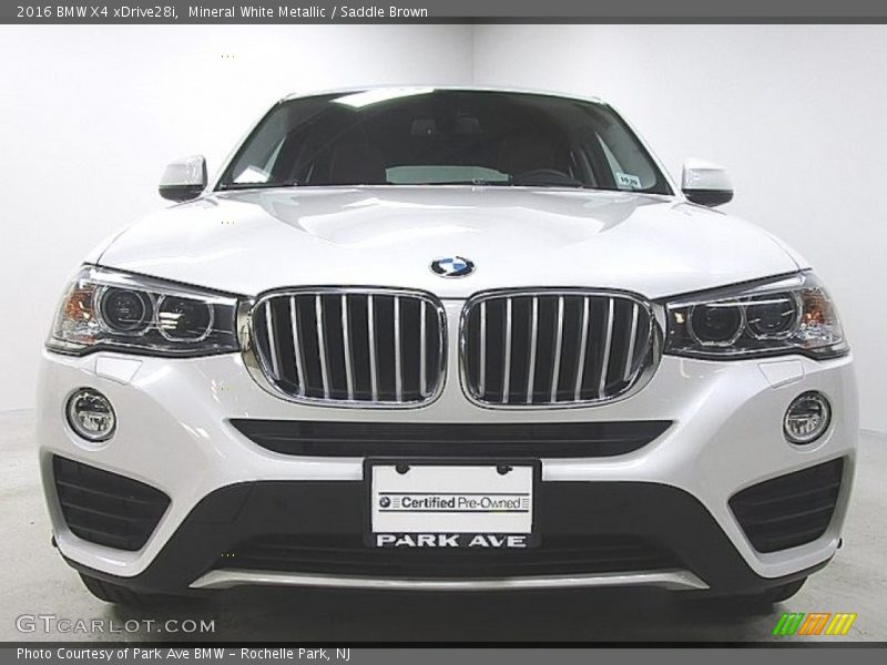 Mineral White Metallic / Saddle Brown 2016 BMW X4 xDrive28i
