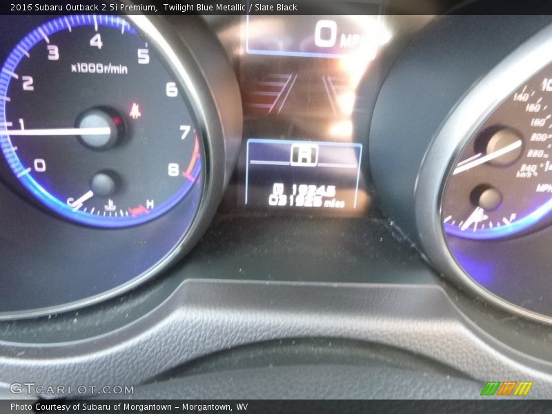 Twilight Blue Metallic / Slate Black 2016 Subaru Outback 2.5i Premium