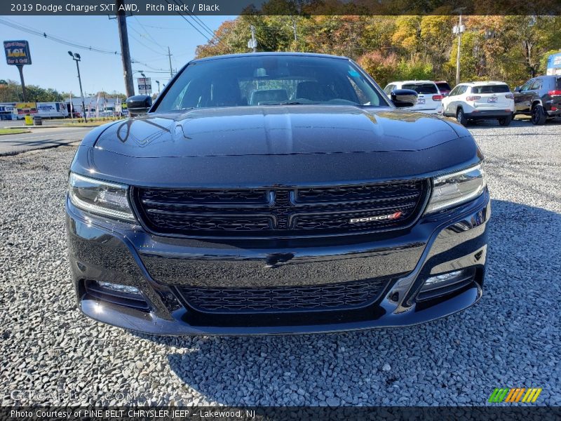Pitch Black / Black 2019 Dodge Charger SXT AWD