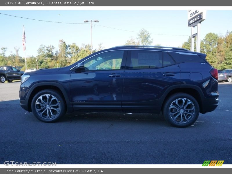 Blue Steel Metallic / Jet Black 2019 GMC Terrain SLT