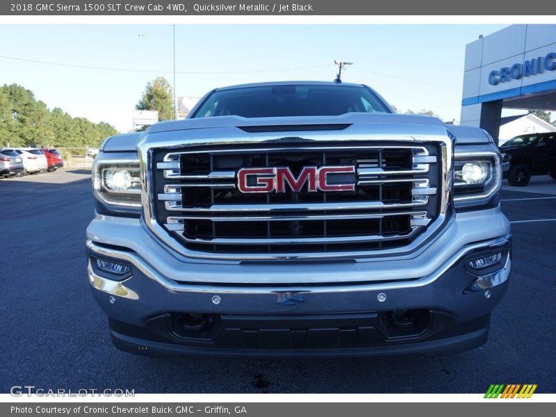 Quicksilver Metallic / Jet Black 2018 GMC Sierra 1500 SLT Crew Cab 4WD