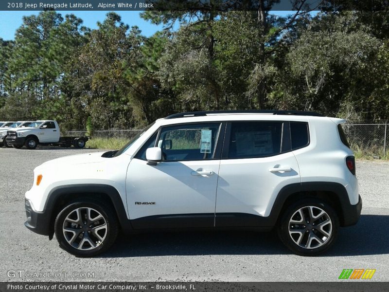 Alpine White / Black 2018 Jeep Renegade Latitude