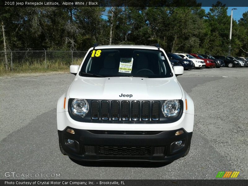 Alpine White / Black 2018 Jeep Renegade Latitude