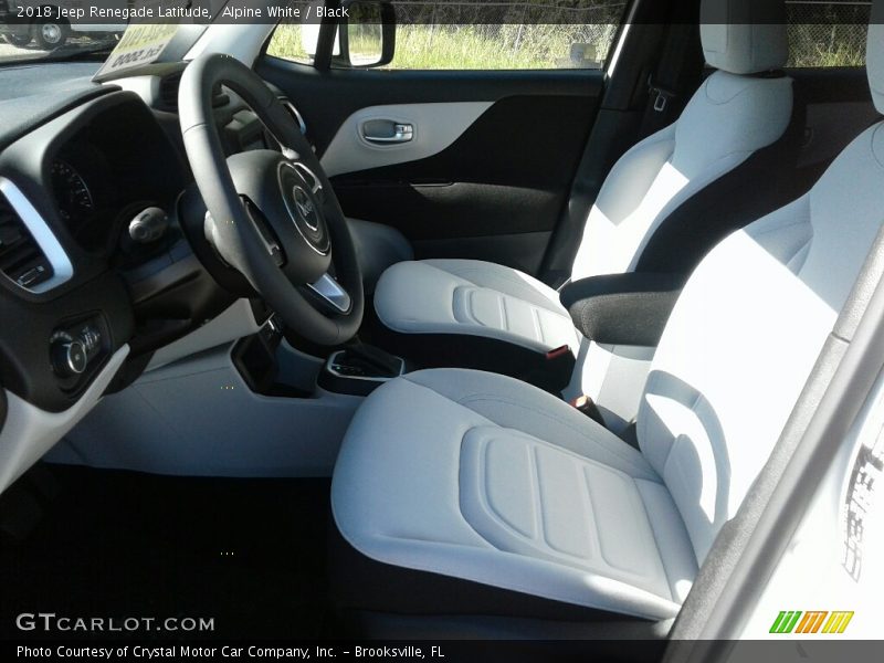 Alpine White / Black 2018 Jeep Renegade Latitude