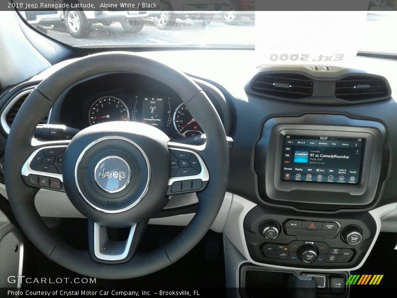 Alpine White / Black 2018 Jeep Renegade Latitude