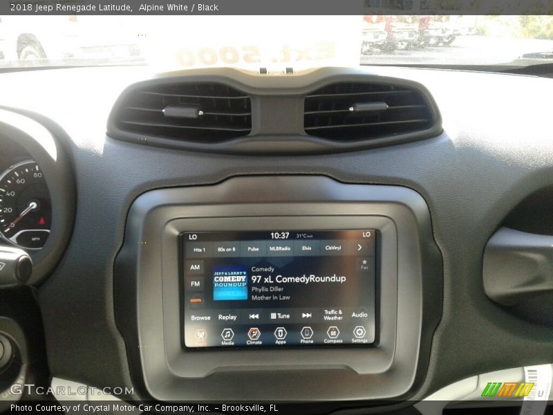 Alpine White / Black 2018 Jeep Renegade Latitude