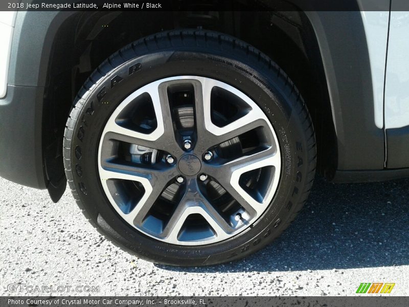 Alpine White / Black 2018 Jeep Renegade Latitude