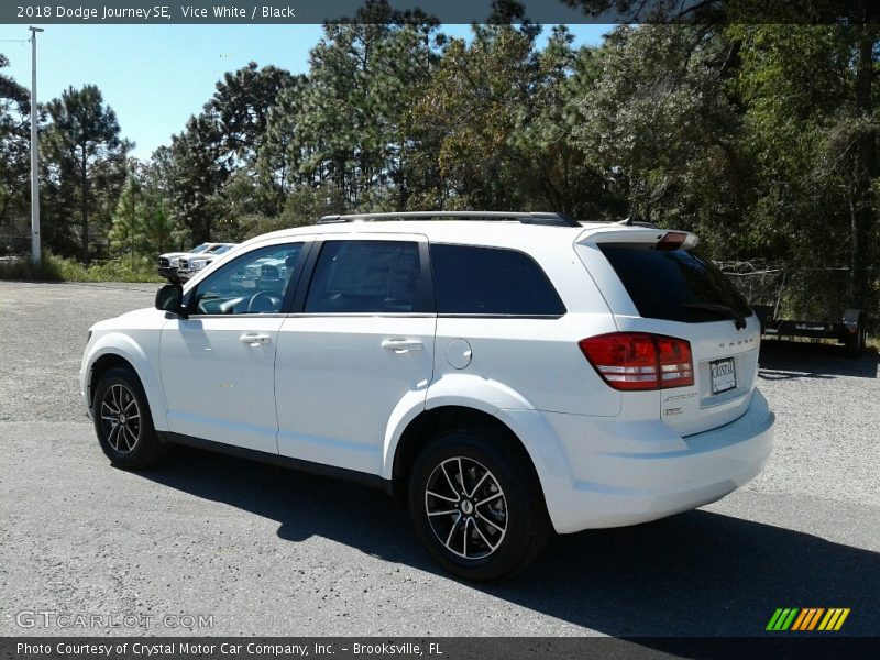 Vice White / Black 2018 Dodge Journey SE