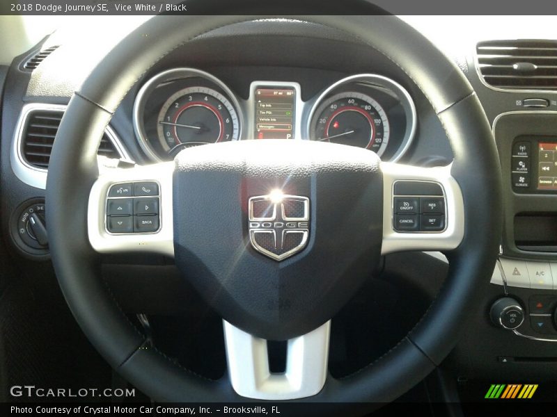 Vice White / Black 2018 Dodge Journey SE
