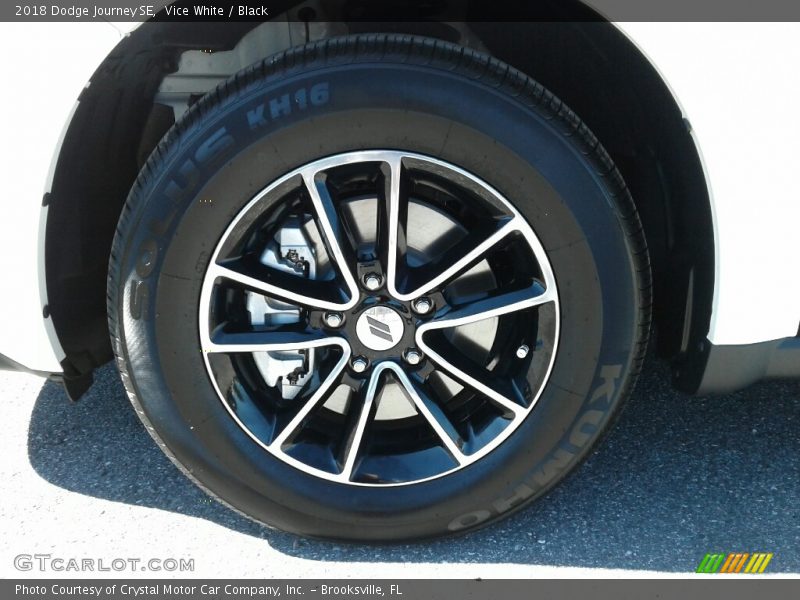 Vice White / Black 2018 Dodge Journey SE