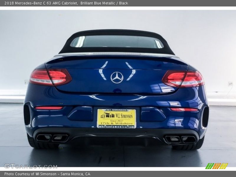 Brilliant Blue Metallic / Black 2018 Mercedes-Benz C 63 AMG Cabriolet