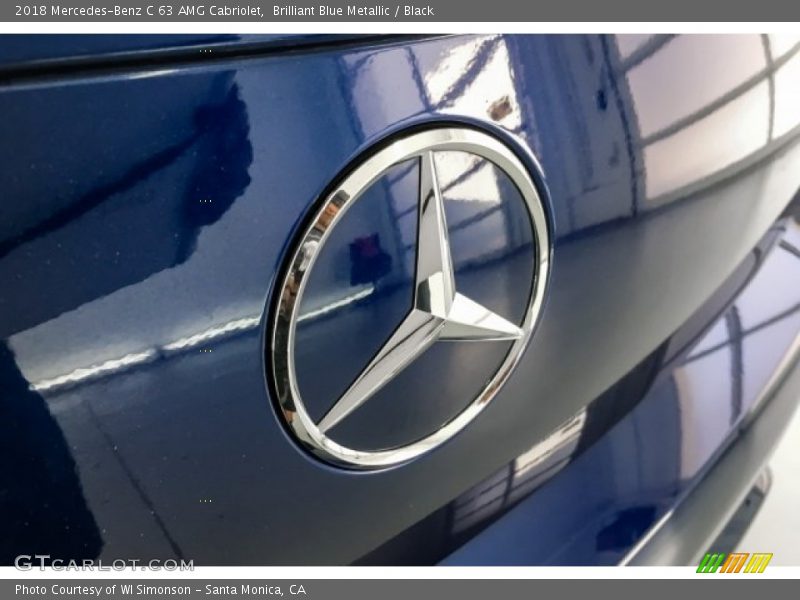 Brilliant Blue Metallic / Black 2018 Mercedes-Benz C 63 AMG Cabriolet