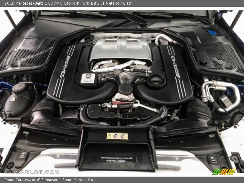 Brilliant Blue Metallic / Black 2018 Mercedes-Benz C 63 AMG Cabriolet