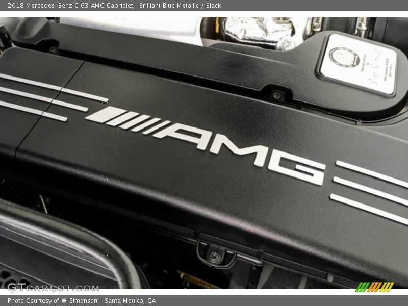 Brilliant Blue Metallic / Black 2018 Mercedes-Benz C 63 AMG Cabriolet