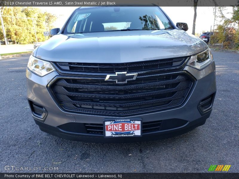 Satin Steel Metallic / Jet Black 2019 Chevrolet Traverse LS AWD