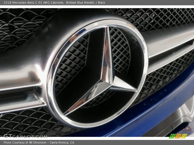 Brilliant Blue Metallic / Black 2018 Mercedes-Benz C 63 AMG Cabriolet