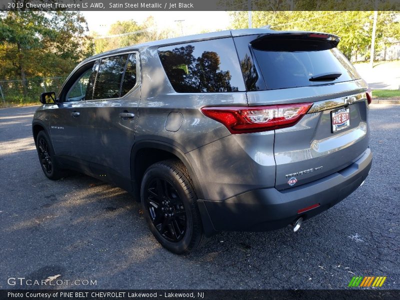 Satin Steel Metallic / Jet Black 2019 Chevrolet Traverse LS AWD