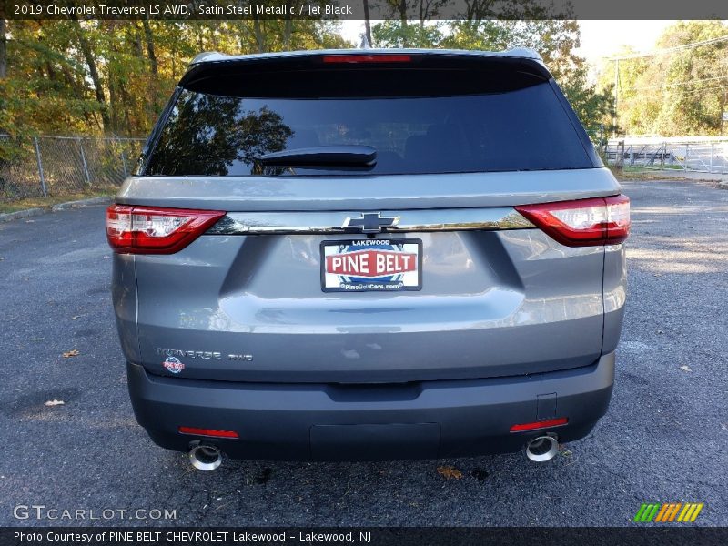 Satin Steel Metallic / Jet Black 2019 Chevrolet Traverse LS AWD