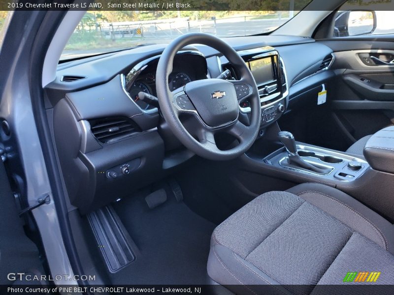 Satin Steel Metallic / Jet Black 2019 Chevrolet Traverse LS AWD