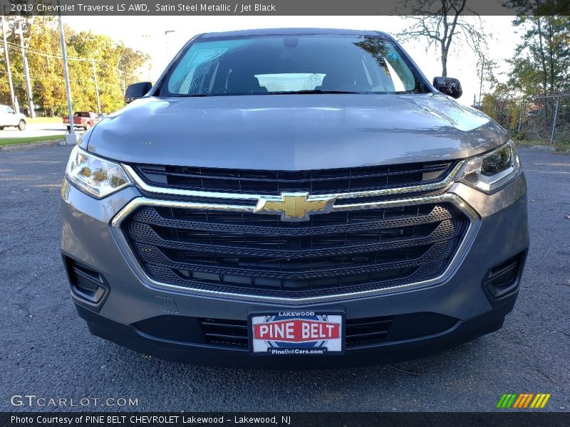 Satin Steel Metallic / Jet Black 2019 Chevrolet Traverse LS AWD