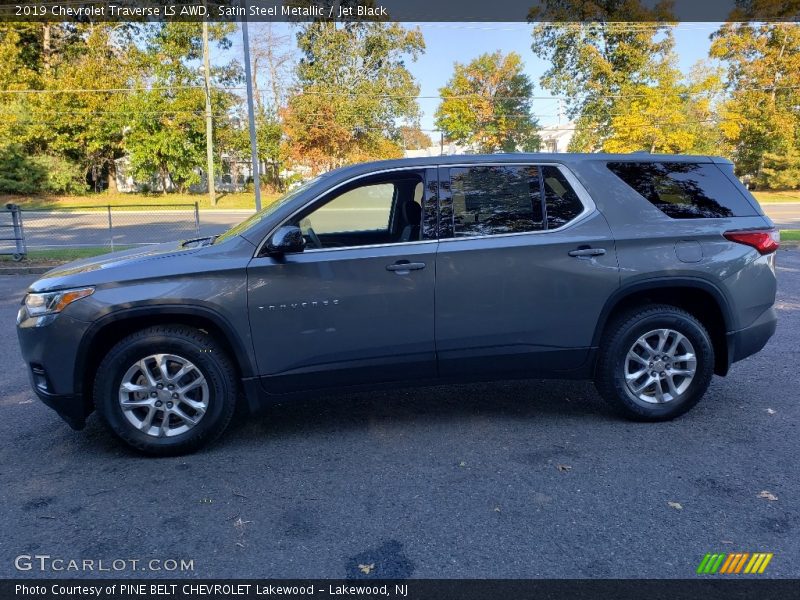 Satin Steel Metallic / Jet Black 2019 Chevrolet Traverse LS AWD