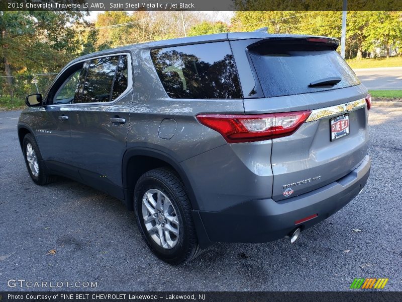 Satin Steel Metallic / Jet Black 2019 Chevrolet Traverse LS AWD