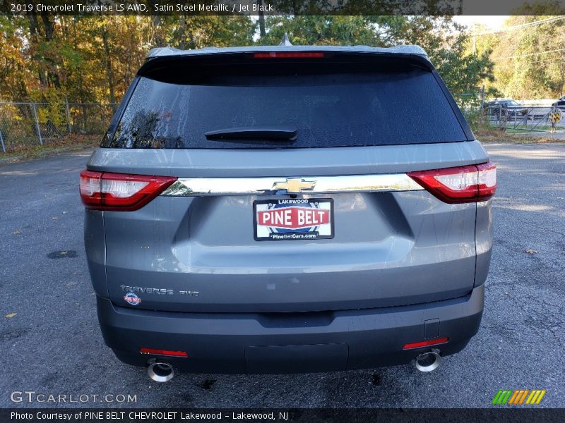 Satin Steel Metallic / Jet Black 2019 Chevrolet Traverse LS AWD