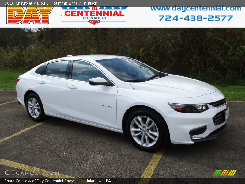 Summit White / Jet Black 2016 Chevrolet Malibu LT