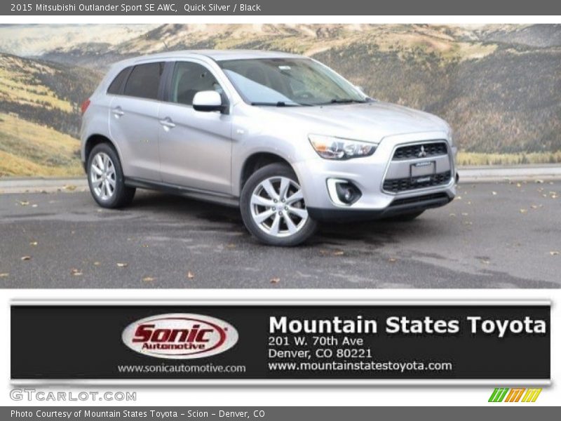 Quick Silver / Black 2015 Mitsubishi Outlander Sport SE AWC