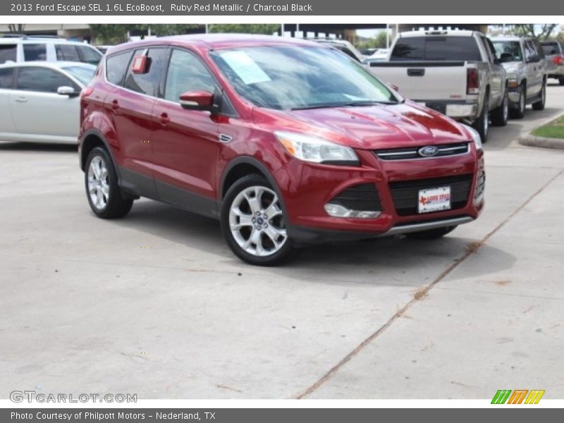 Ruby Red Metallic / Charcoal Black 2013 Ford Escape SEL 1.6L EcoBoost