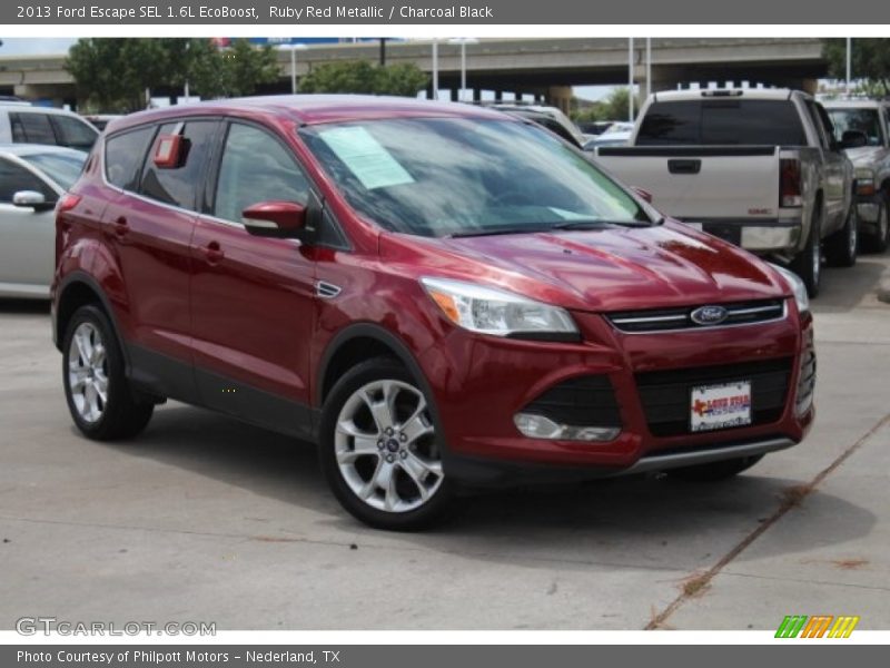 Ruby Red Metallic / Charcoal Black 2013 Ford Escape SEL 1.6L EcoBoost