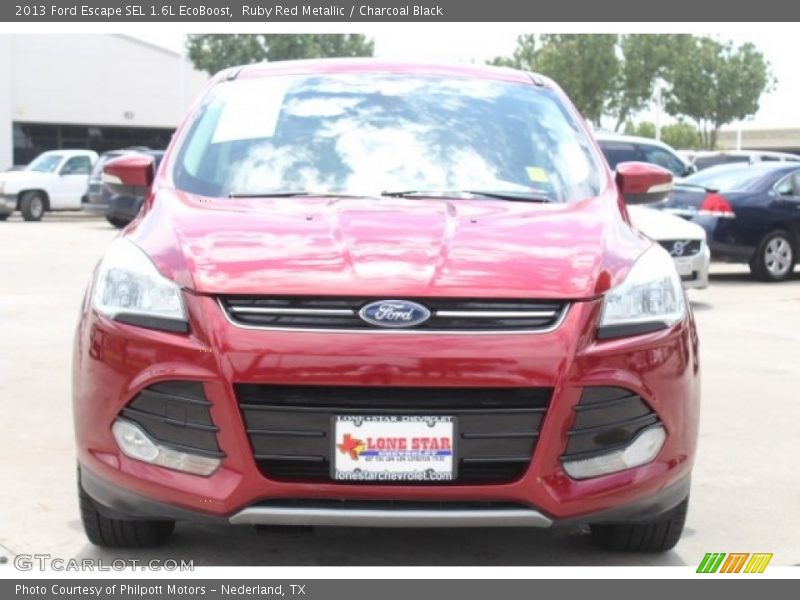Ruby Red Metallic / Charcoal Black 2013 Ford Escape SEL 1.6L EcoBoost