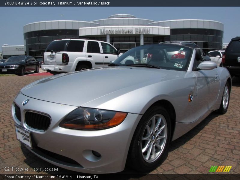 Titanium Silver Metallic / Black 2003 BMW Z4 2.5i Roadster