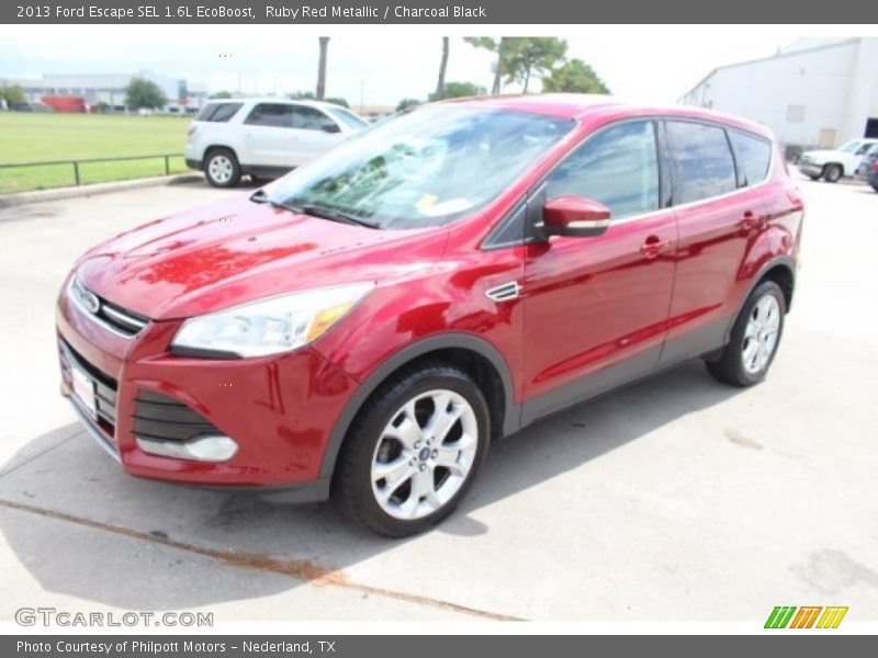 Ruby Red Metallic / Charcoal Black 2013 Ford Escape SEL 1.6L EcoBoost