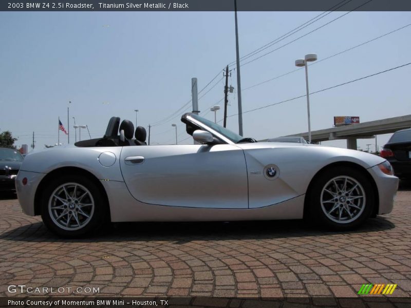 Titanium Silver Metallic / Black 2003 BMW Z4 2.5i Roadster