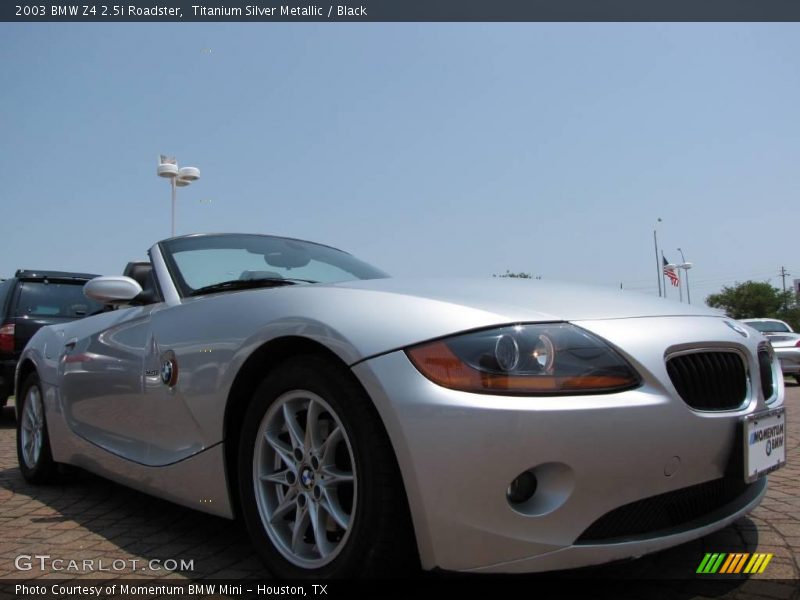 Titanium Silver Metallic / Black 2003 BMW Z4 2.5i Roadster