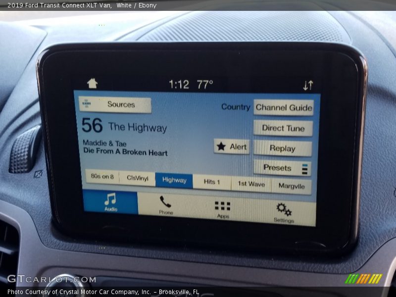 White / Ebony 2019 Ford Transit Connect XLT Van