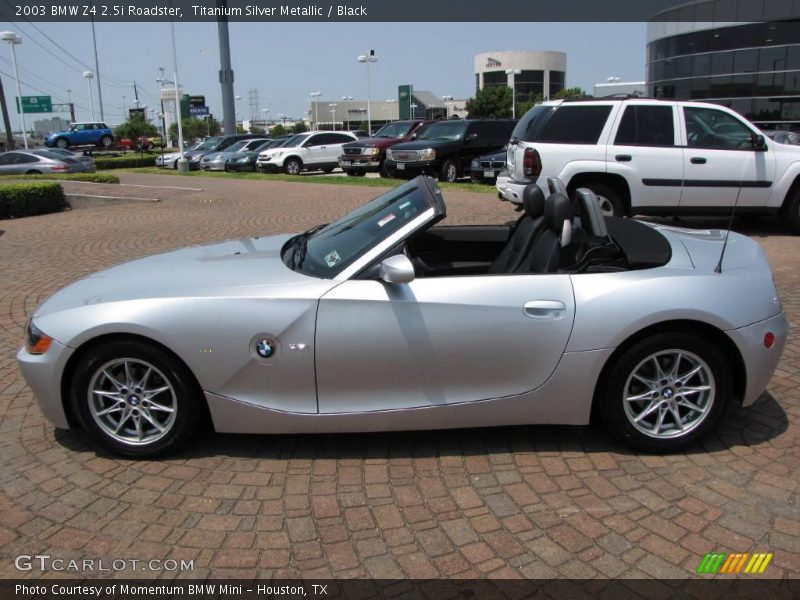 Titanium Silver Metallic / Black 2003 BMW Z4 2.5i Roadster